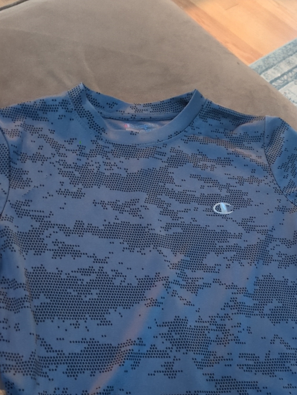Champion Blue Digital Dot Camo Short Sleeve Tee